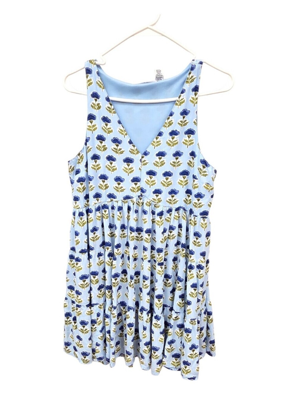 Sincerly Jules Blue Babydoll Sleeveless Mini Dress Med